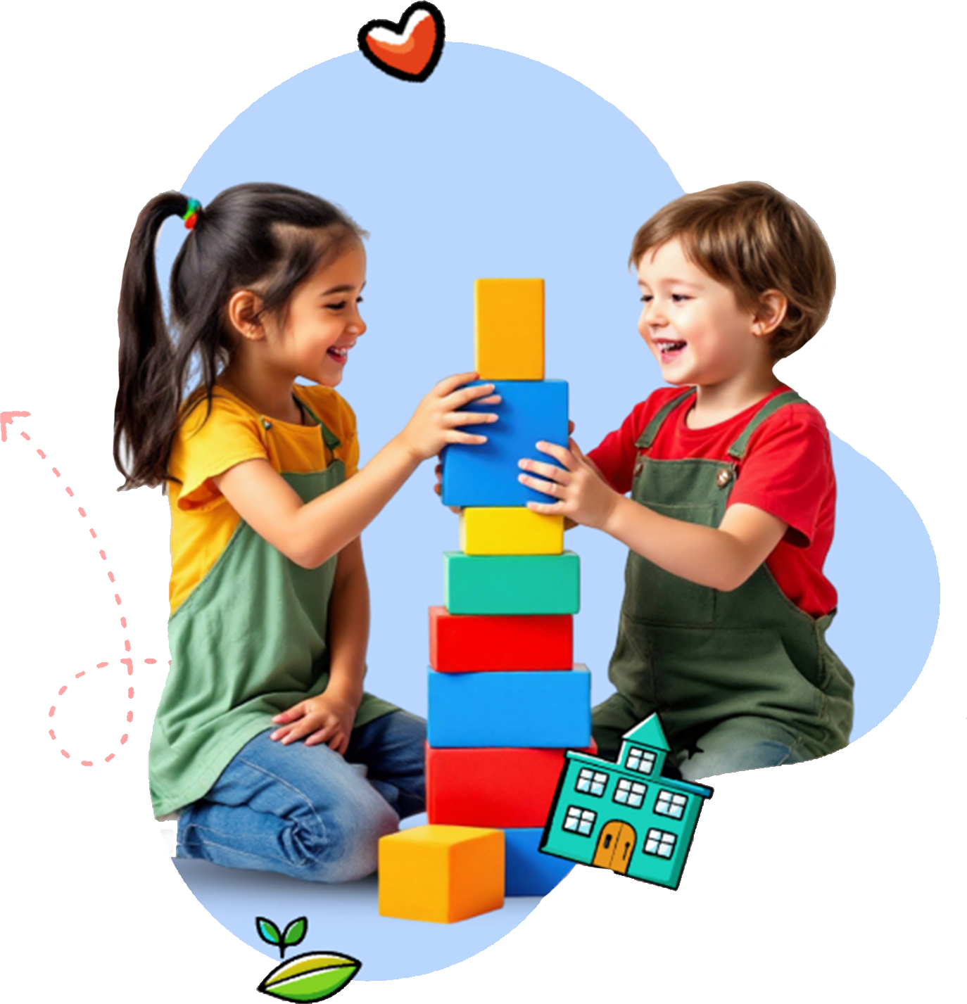 ibis students playing blocks